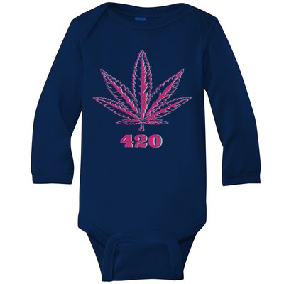 420 Leaf Baby Long Sleeve Bodysuit