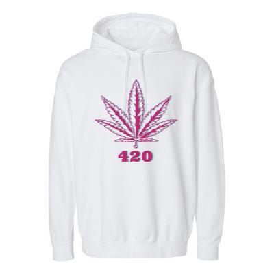 420 Leaf Garment-Dyed Fleece Hoodie