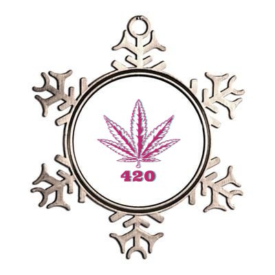 420 Leaf Metallic Star Ornament