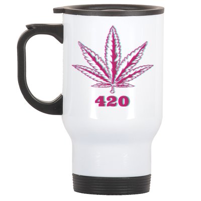 420 Leaf Stainless Steel Travel Mug