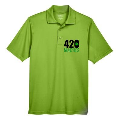 420 Munchies Weed Leaf Men's Origin Performance Pique Polo