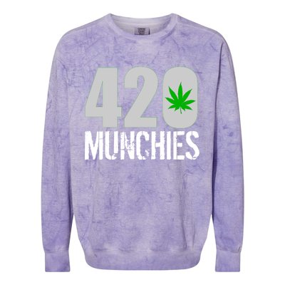 420 Munchies Weed Leaf Colorblast Crewneck Sweatshirt