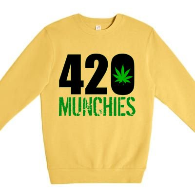 420 Munchies Weed Leaf Premium Crewneck Sweatshirt