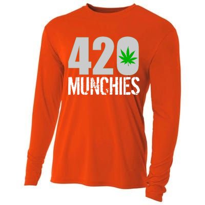 420 Munchies Weed Leaf Cooling Performance Long Sleeve Crew