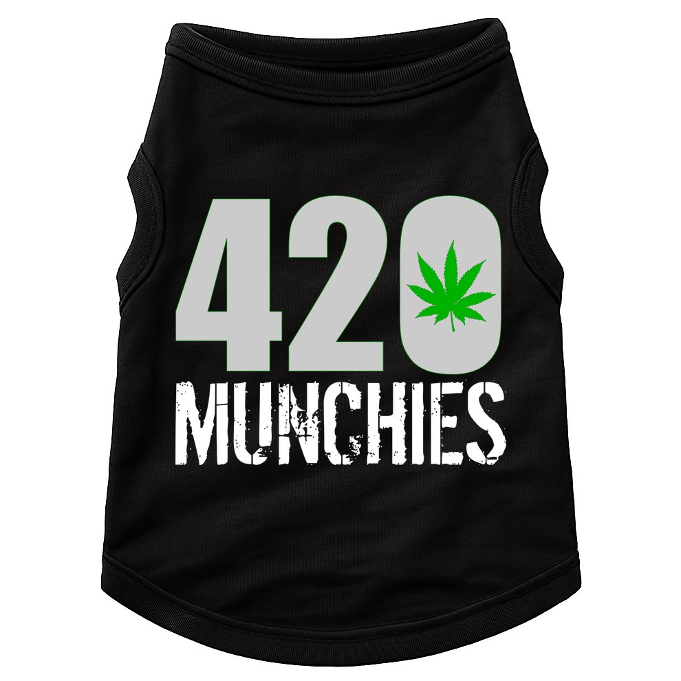 420 Munchies Weed Leaf Doggie Tank