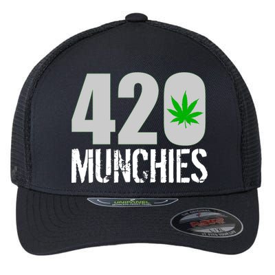 420 Munchies Weed Leaf Flexfit Unipanel Trucker Cap