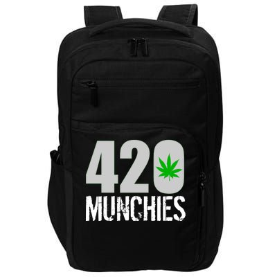 420 Munchies Weed Leaf Impact Tech Backpack