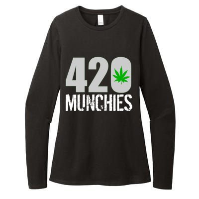 420 Munchies Weed Leaf Womens CVC Long Sleeve Shirt