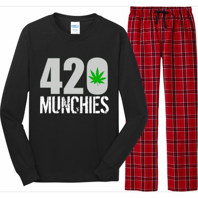 420 Munchies Weed Leaf Long Sleeve Pajama Set