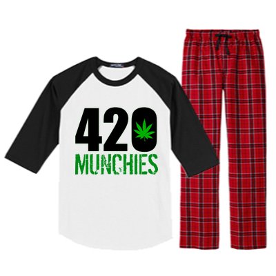 420 Munchies Weed Leaf Raglan Sleeve Pajama Set