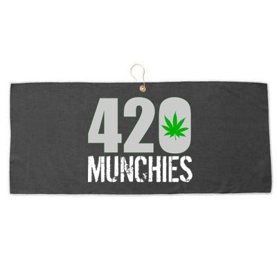 420 Munchies Weed Leaf Large Microfiber Waffle Golf Towel