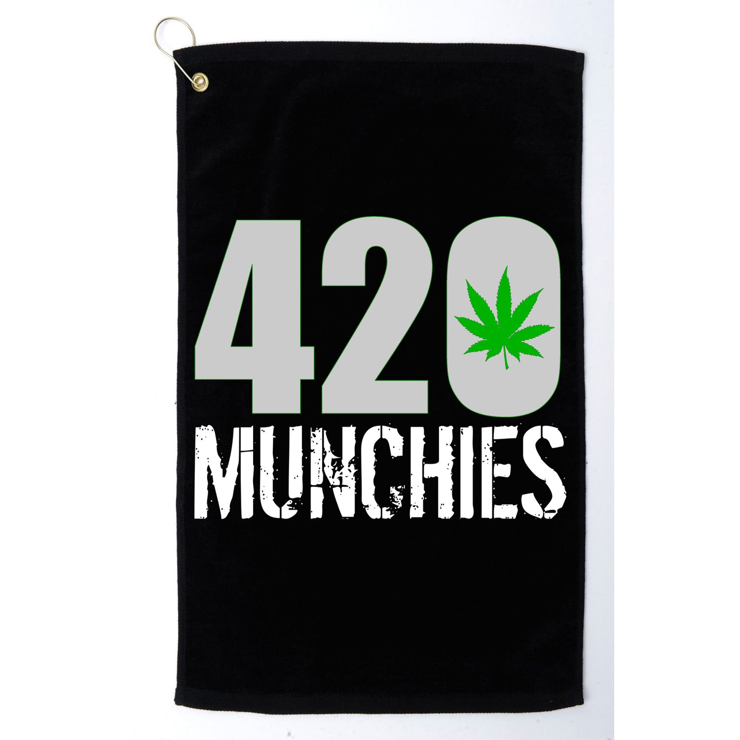 420 Munchies Weed Leaf Golf Towel