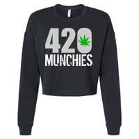 420 Munchies Weed Leaf Cropped Pullover Crew