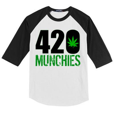 420 Munchies Weed Leaf Kids Colorblock Raglan Jersey