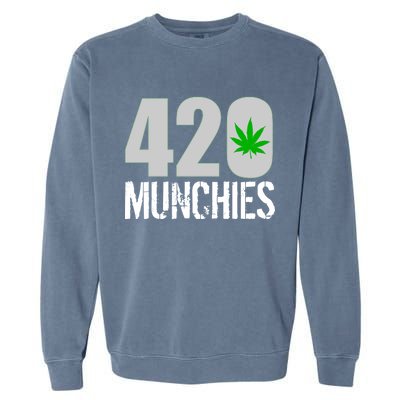 420 Munchies Weed Leaf Garment-Dyed Sweatshirt