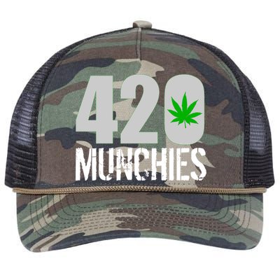 420 Munchies Weed Leaf Retro Rope Trucker Hat Cap