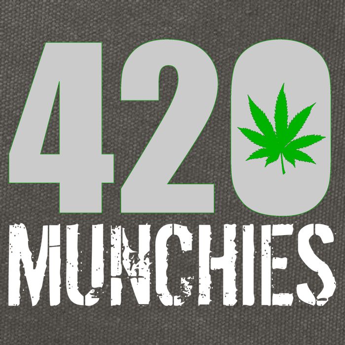 420 Munchies Weed Leaf Cotton Canvas Backpack