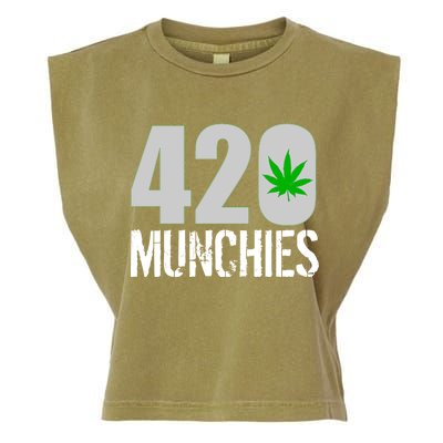 420 Munchies Weed Leaf Garment-Dyed Women's Muscle Tee