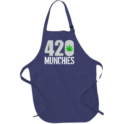 420 Munchies Weed Leaf Full-Length Apron With Pockets