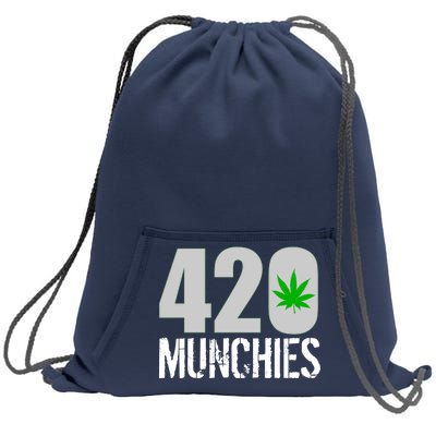 420 Munchies Weed Leaf Sweatshirt Cinch Pack Bag