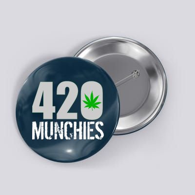 420 Munchies Weed Leaf Button