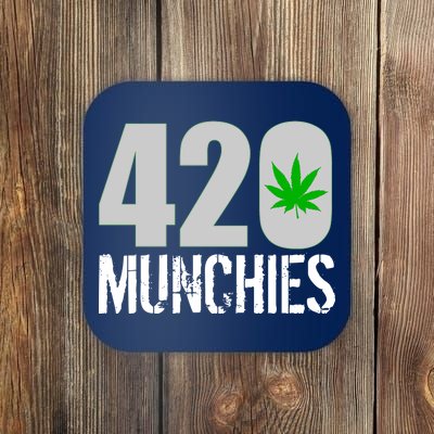 420 Munchies Weed Leaf Coaster