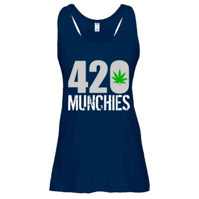 420 Munchies Weed Leaf Ladies Essential Flowy Tank