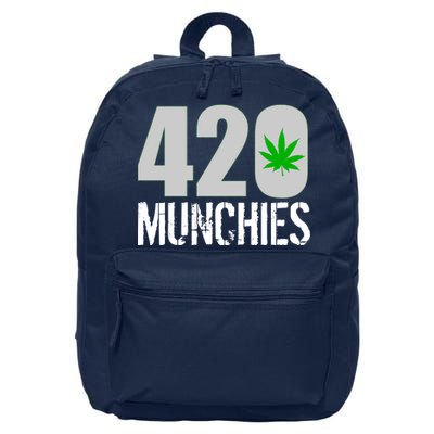 420 Munchies Weed Leaf 16 in Basic Backpack