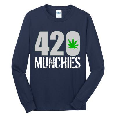 420 Munchies Weed Leaf Tall Long Sleeve T-Shirt