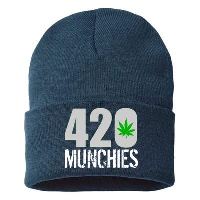 420 Munchies Weed Leaf Sustainable Knit Beanie