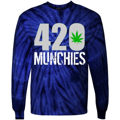 420 Munchies Weed Leaf Tie-Dye Long Sleeve Shirt