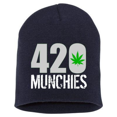 420 Munchies Weed Leaf Short Acrylic Beanie