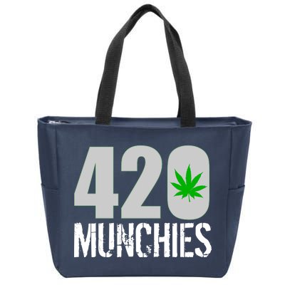 420 Munchies Weed Leaf Zip Tote Bag