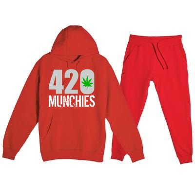 420 Munchies Weed Leaf Premium Hooded Sweatsuit Set