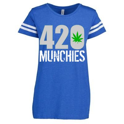 420 Munchies Weed Leaf Enza Ladies Jersey Football T-Shirt