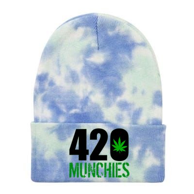 420 Munchies Weed Leaf Tie Dye 12in Knit Beanie