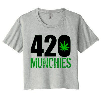 420 Munchies Weed Leaf Women's Crop Top Tee