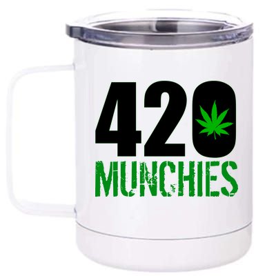 420 Munchies Weed Leaf 12 oz Stainless Steel Tumbler Cup