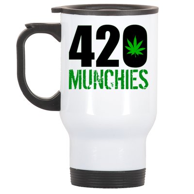 420 Munchies Weed Leaf Stainless Steel Travel Mug