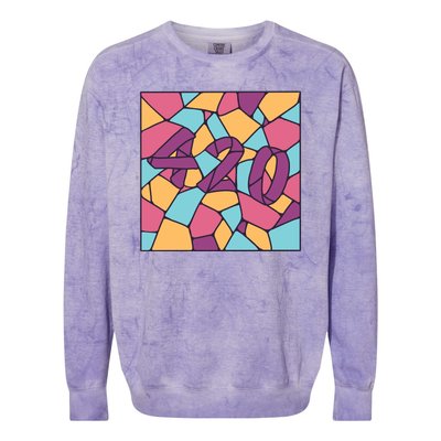 420 Stained Glass Colorblast Crewneck Sweatshirt