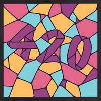420 Stained Glass 7 Panel Mesh Trucker Snapback Hat