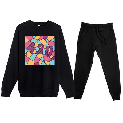 420 Stained Glass Premium Crewneck Sweatsuit Set