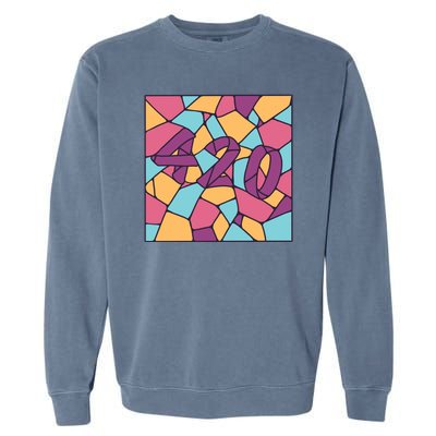 420 Stained Glass Garment-Dyed Sweatshirt