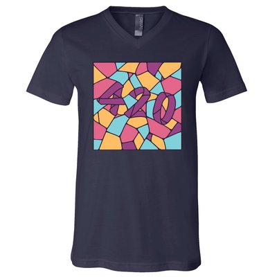 420 Stained Glass V-Neck T-Shirt