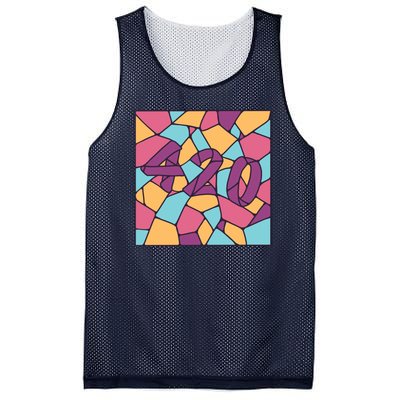 420 Stained Glass Mesh Reversible Basketball Jersey Tank