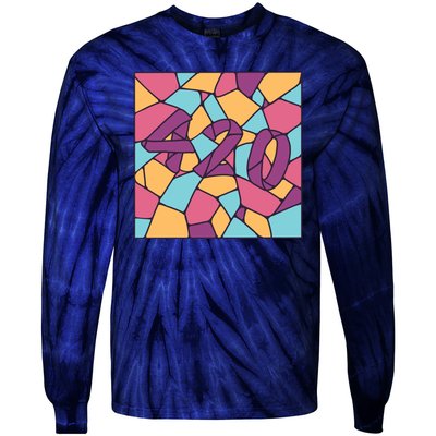 420 Stained Glass Tie-Dye Long Sleeve Shirt