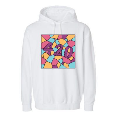 420 Stained Glass Garment-Dyed Fleece Hoodie