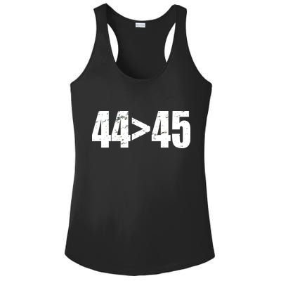 44 > 45 44th President is Greater Than The 45th  Ladies PosiCharge Competitor Racerback Tank