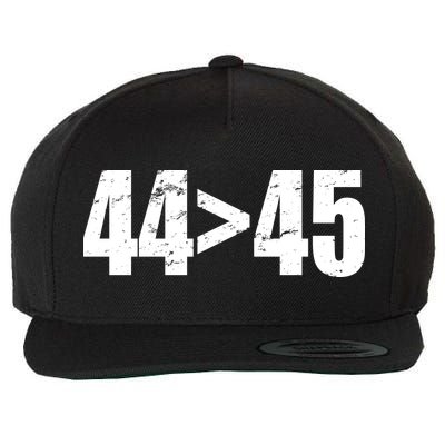 44 > 45 44th President is Greater Than The 45th  Wool Snapback Cap