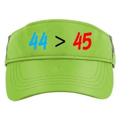 44 > 45 Red White Blue 44th President is Greater Than 45 Adult Drive Performance Visor